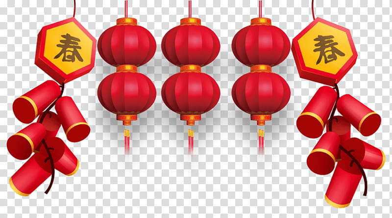 Christmas And New Year, Chinese New Year, Firecracker, Festival, Lantern Festival, Papercutting, Fireworks, 2018 transparent background PNG clipart
