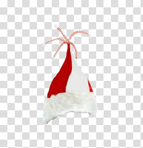 Christmas, white and red Santa hat transparent background PNG clipart