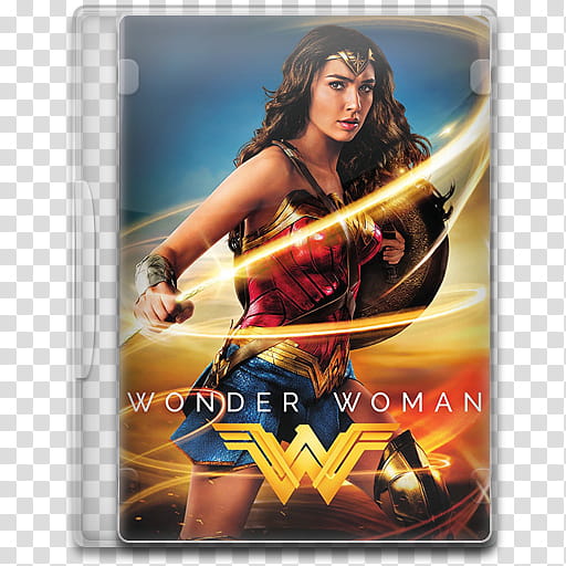 Movie Icon , Wonder Woman (), closed Wonder Woman DVD case transparent background PNG clipart