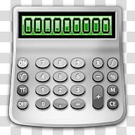 Gloss Dock Icons, Calculator, white and black electronic device transparent background PNG clipart