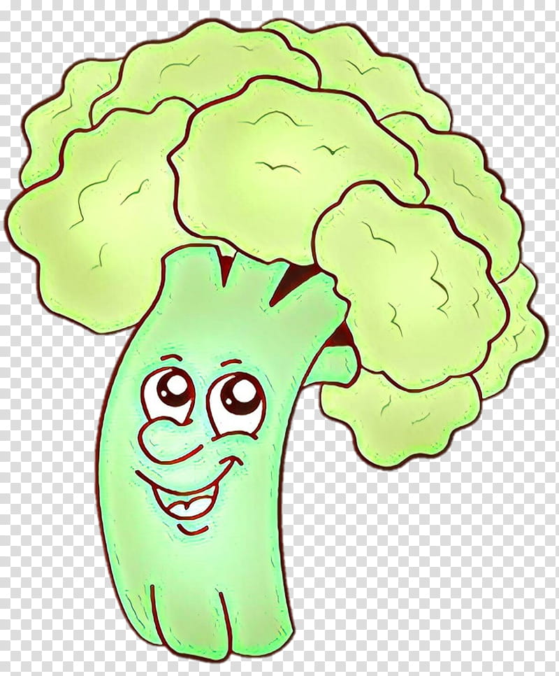 broccoli leaf vegetable cartoon vegetable food, Plant, Line Art transparent background PNG clipart