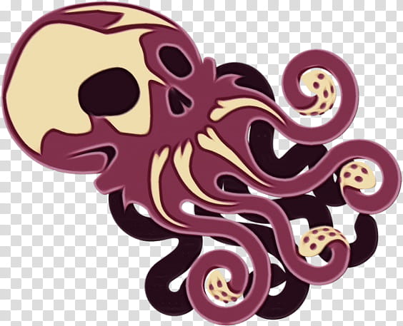 Octopus, Pink M, Giant Pacific Octopus, Violet, Purple, Sticker, Magenta transparent background PNG clipart