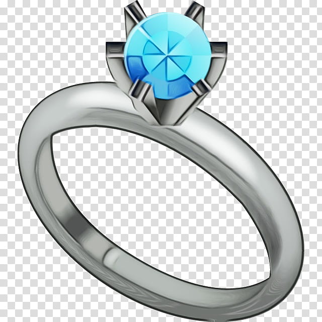 Wedding Ring Silver, Engagement Ring, Jewellery, Diamond, Emoji, Body Jewellery, Aqua, Turquoise transparent background PNG clipart