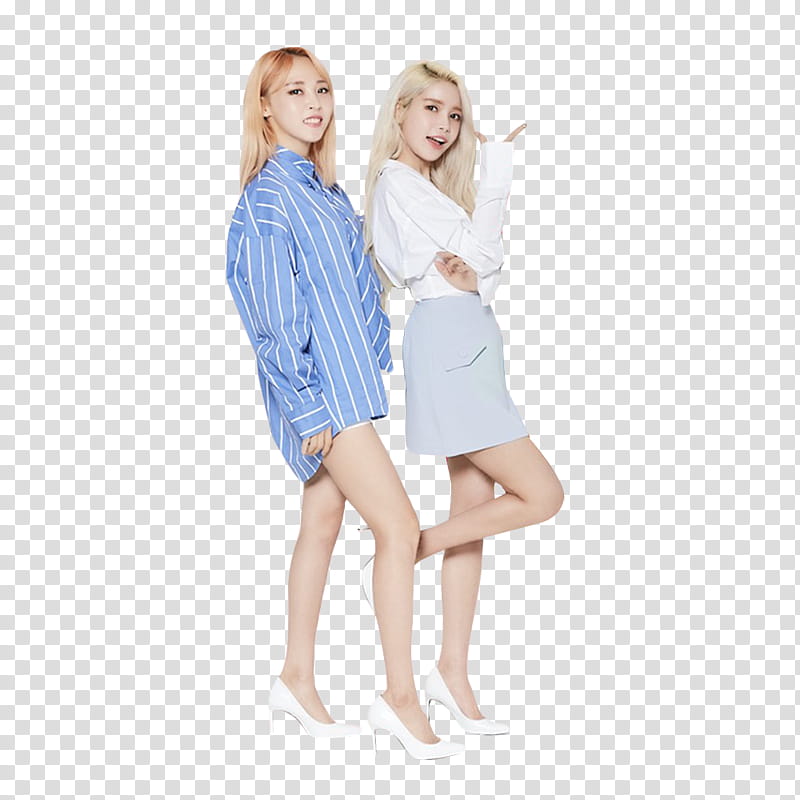 MAMAMOO EVERYDAY, two women standing while smiling illustration transparent background PNG clipart