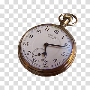 gold-colored pocket watch at : transparent background PNG clipart