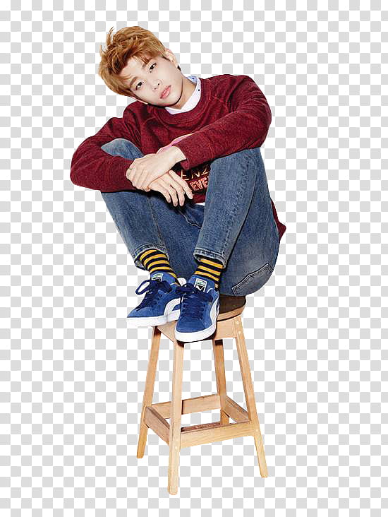 ASTRO OH BOY, man sitting on stool transparent background PNG clipart