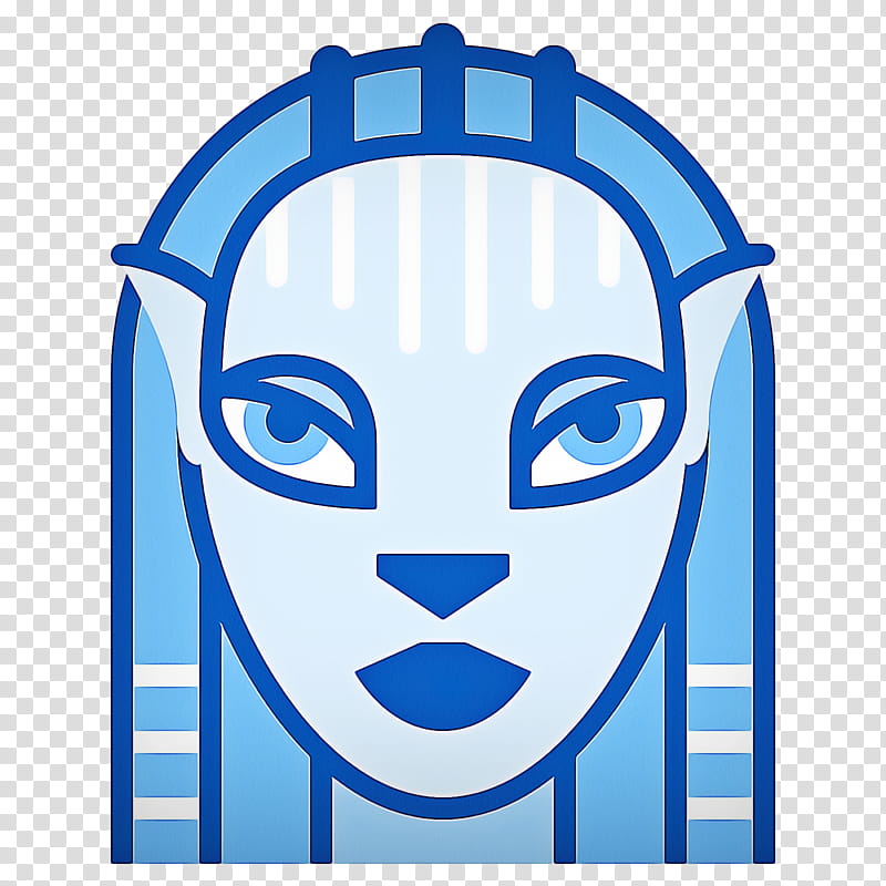 blue head line electric blue, Smile transparent background PNG clipart