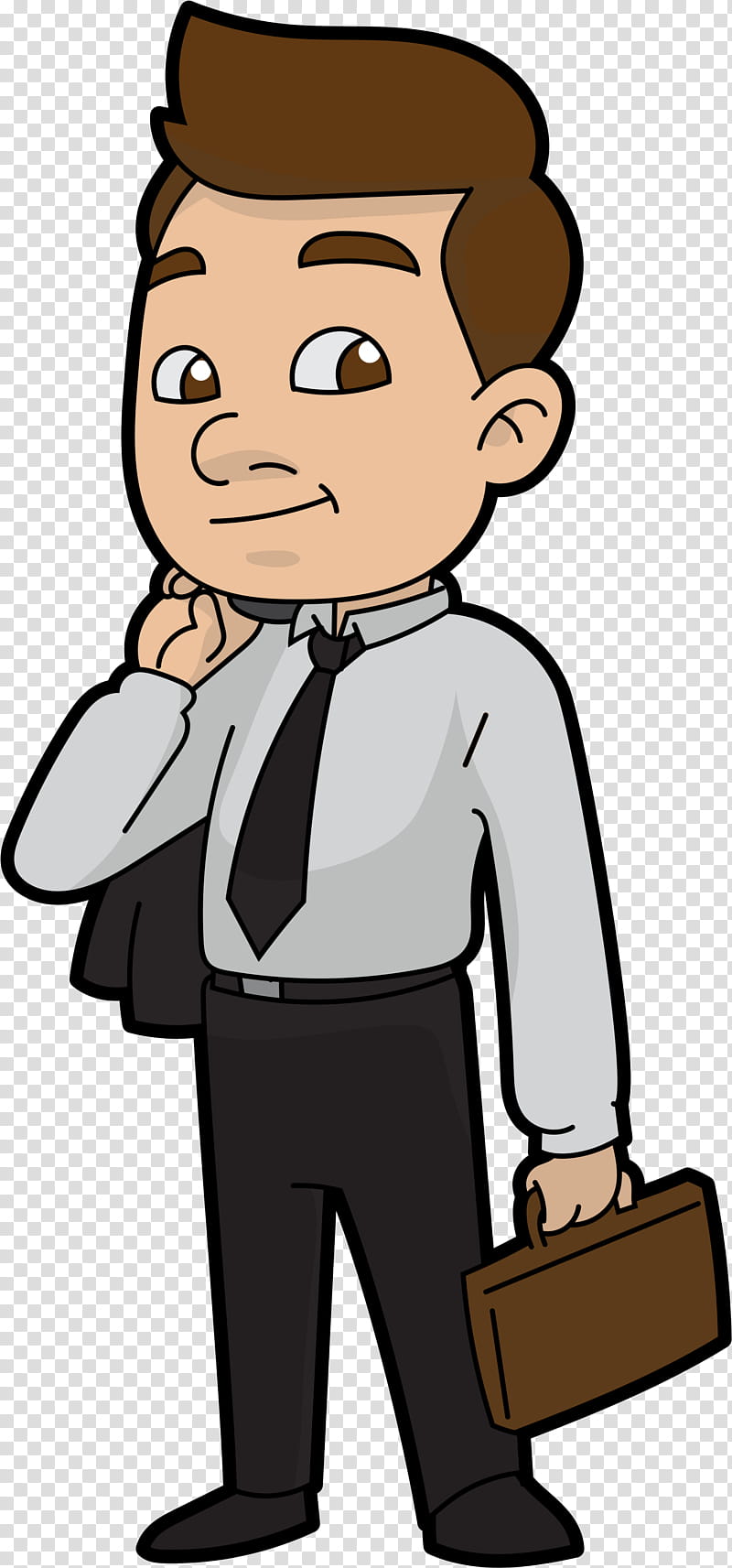 Businessperson, Cartoon, Drawing, Male, Finger, Thumb, Pleased, Formal Wear transparent background PNG clipart