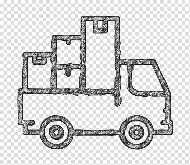 Moving truck icon Move icon Real Estate icon, Line Art, Vehicle, Auto Part, Drawing, Coloring Book transparent background PNG clipart