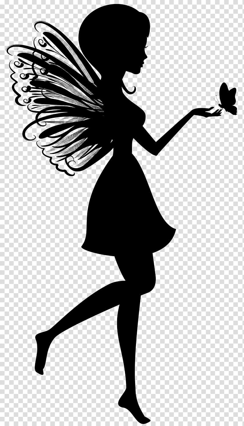 Tooth Fairy, Silhouette, Logo, Joint, Blackandwhite transparent background PNG clipart
