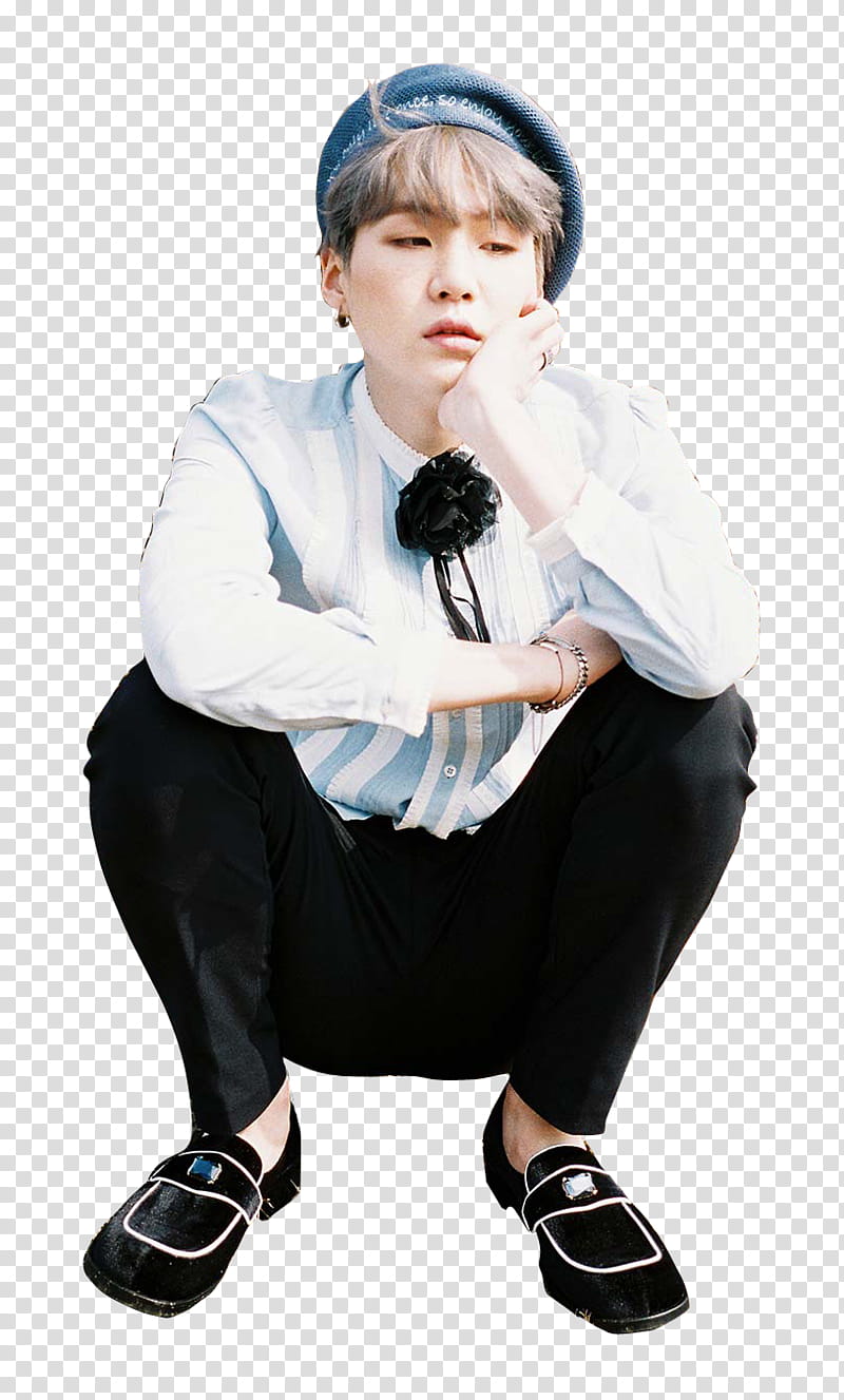 BTS FOREVER YOUNG CONCEPT S DAY VER, man wearing white long-sleeved shirt and black pants transparent background PNG clipart