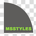 Flat Angles File Types Green, gray background with MSStyles text overlay transparent background PNG clipart