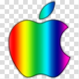 Rainbow Apple, Apple logo transparent background PNG clipart