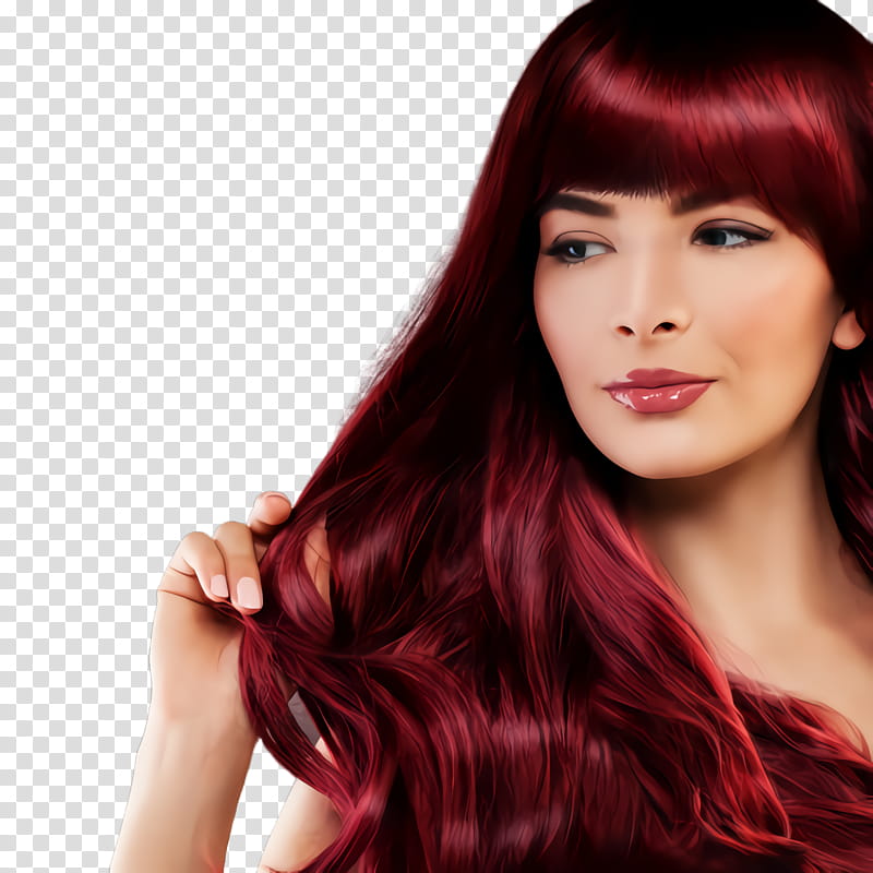 hair face hairstyle hair coloring long hair, Chin, Beauty, Brown Hair, Red Hair, Lip transparent background PNG clipart