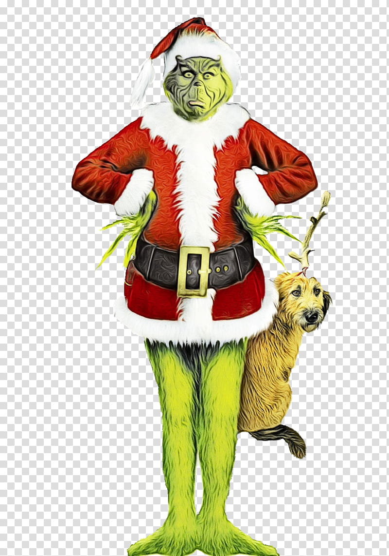 The Grinch, Watercolor, Paint, Wet Ink, Christmas Day, Film, Whoville, Character transparent background PNG clipart
