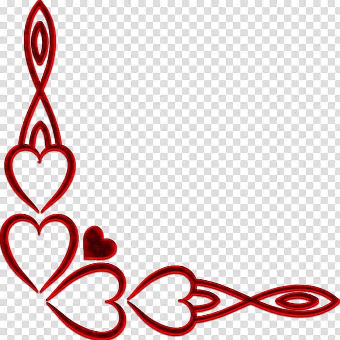Valentine Day, red boarderline transparent background PNG clipart