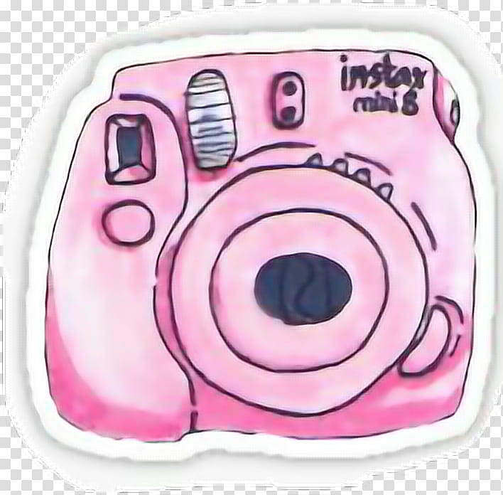 pink camera cameras & optics digital camera circle, Cameras Optics, Sticker transparent background PNG clipart
