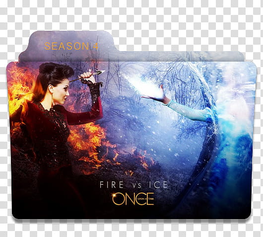 Once Upon A Time Folders, Fire vs Ice Once upon a Time season  poster transparent background PNG clipart