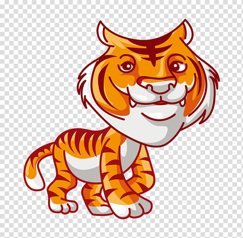 Cat, Tiger, Head, Snout, Whiskers, Smile, Animal Figure transparent background PNG clipart