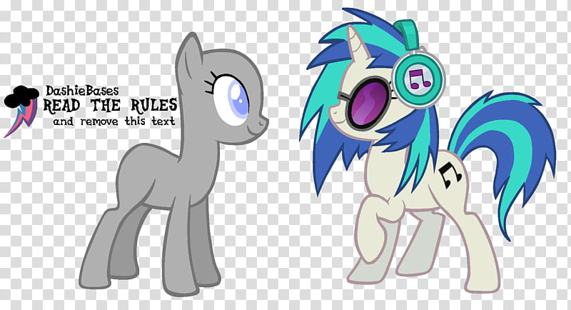MLP Base OC x DJ Pon  Vinyl Scratch, two My Little Pony characters transparent background PNG clipart
