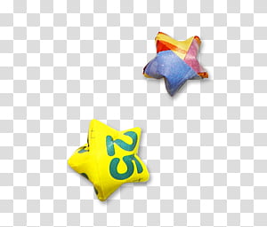 PAPER, two star-shaped assorted-color decors transparent background PNG clipart thumbnail