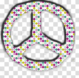 Peace and LOve s, multicolored peace logo transparent background PNG clipart