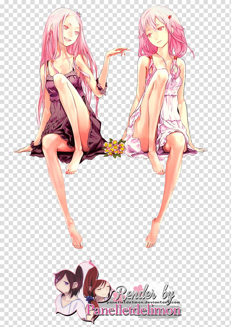 Render Guilty Crown Mana and Inori, Guilty Crown render art transparent background PNG clipart