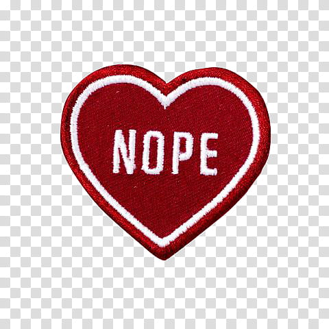 nope heart patch transparent background PNG clipart