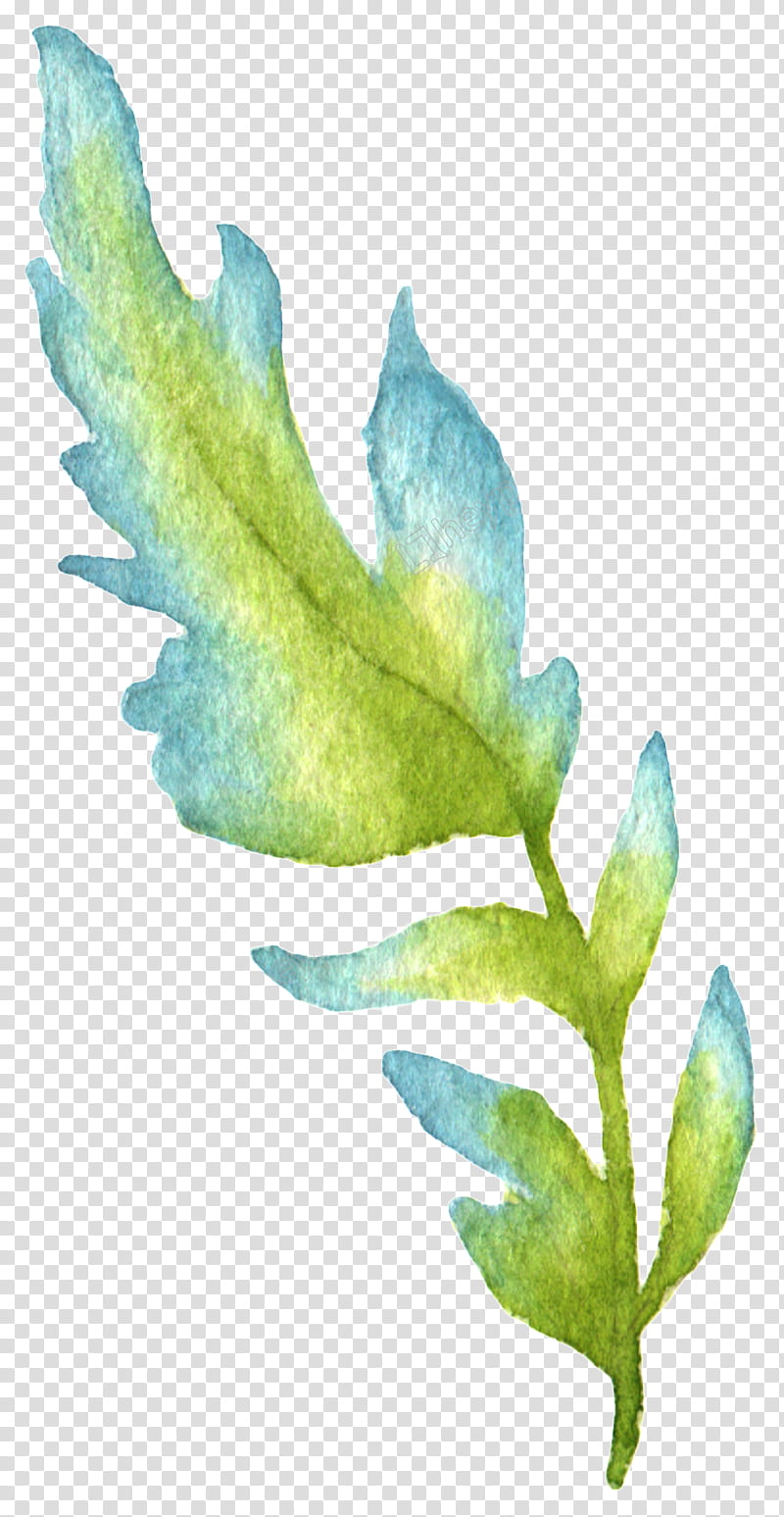 Oil Painting Flower, Leaf, Watercolor Painting, Green, Blue, Bluegreen, Aqua, Teal transparent background PNG clipart