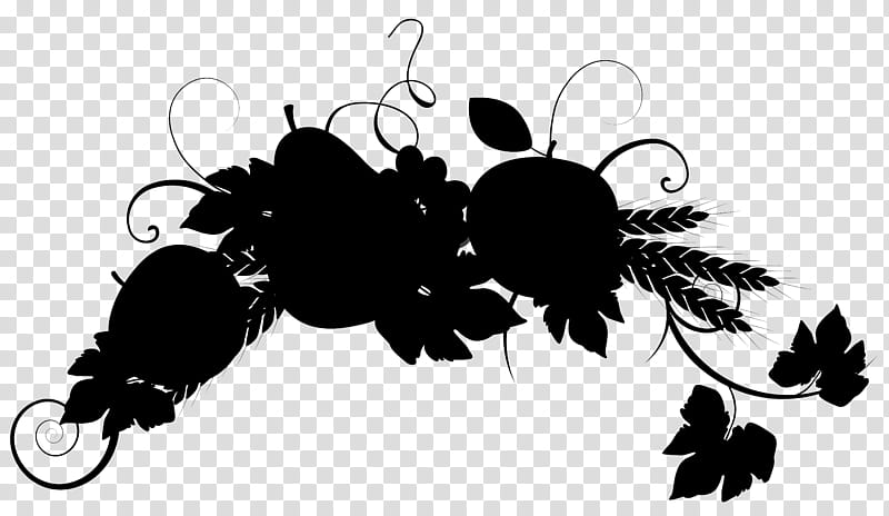 Grape Leaf, Silhouette, Computer, Line, Flower, Branching, Black M, Plant transparent background PNG clipart