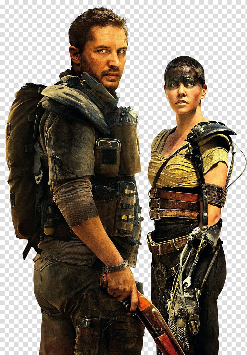 Mad Max Fury Road Render x, man wears black backpack transparent background PNG clipart