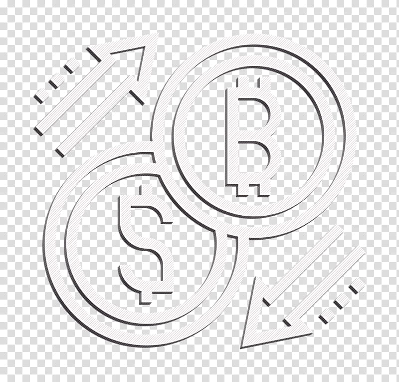 Blockchain icon Exchange icon Bitcoin icon, Text, Logo, Symbol, Blackandwhite, Emblem transparent background PNG clipart