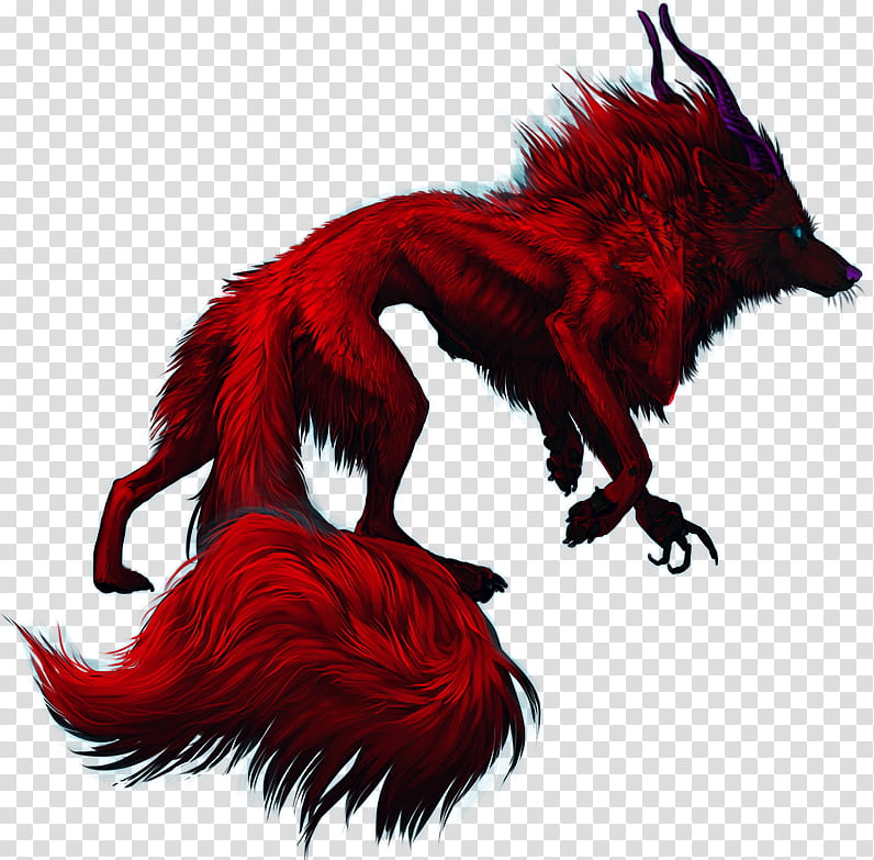 red fantasy wolves