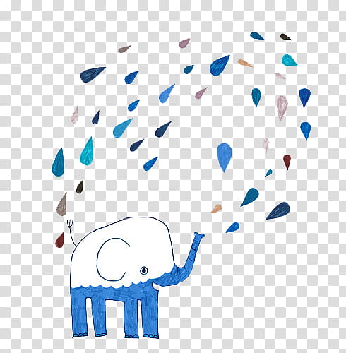 New , white and blue elephant illustration transparent background PNG clipart