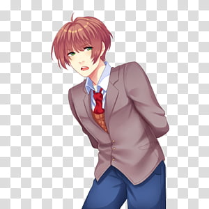 Ddlc R All Character Sprites Free To Use Male Anime Character Transparent Background Png Clipart Hiclipart