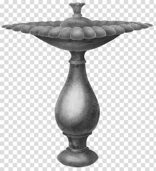 Deco, gray birdbath transparent background PNG clipart