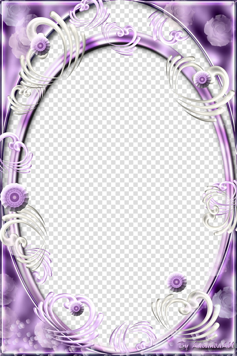 Lav Frames, purple and white frame art transparent background PNG clipart