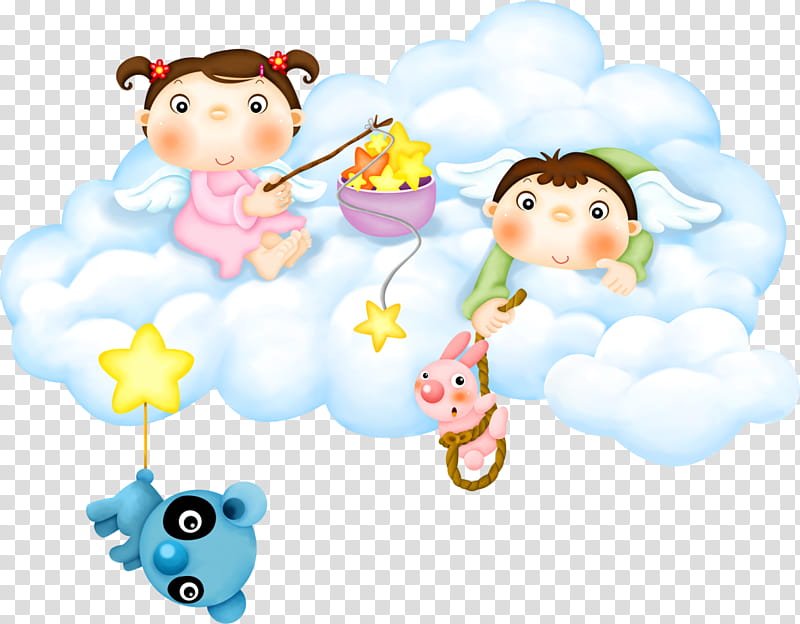 Playing Little Angels transparent background PNG clipart