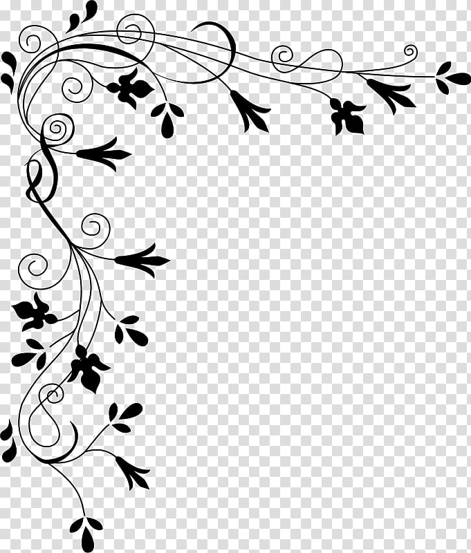 Flower Line Art, Drawing, Floral Design, Rangoli, Kolam, Blackandwhite, Leaf, Branch transparent background PNG clipart