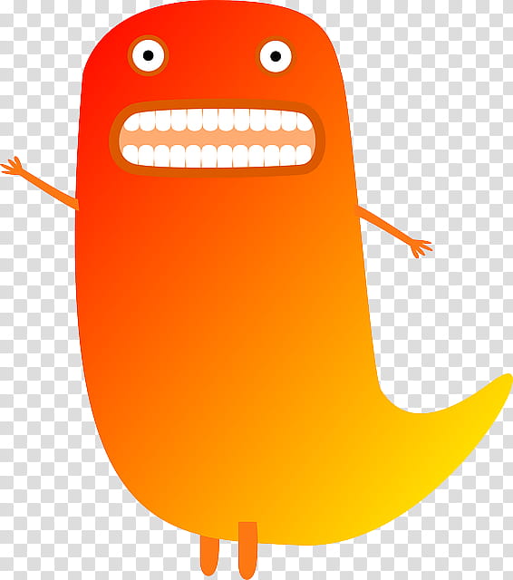 Mouth, Monster, Drawing, Silhouette, Little Monsters, Cartoon, Orange, Yellow transparent background PNG clipart