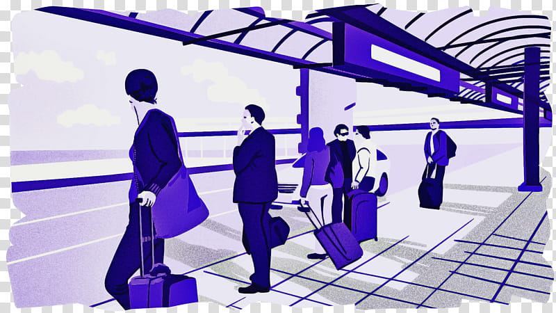 transport line airport terminal electric blue passenger transparent background PNG clipart