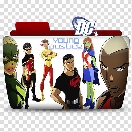 TV Folder Icons DC and Marvel ColorFlow Set , Young Justice, DC Young Justice League illustration transparent background PNG clipart