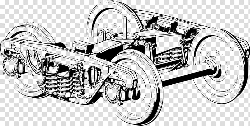 Car, Rail Transport, Drawing, Train, Bogie, Truck, Line Art, Auto Part transparent background PNG clipart