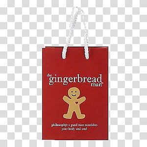 Christmas Items I, The Gingerbread man tote bag transparent background PNG clipart