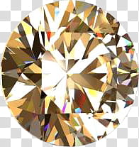 Diamonds Gems, brown crystal fragment transparent background PNG clipart