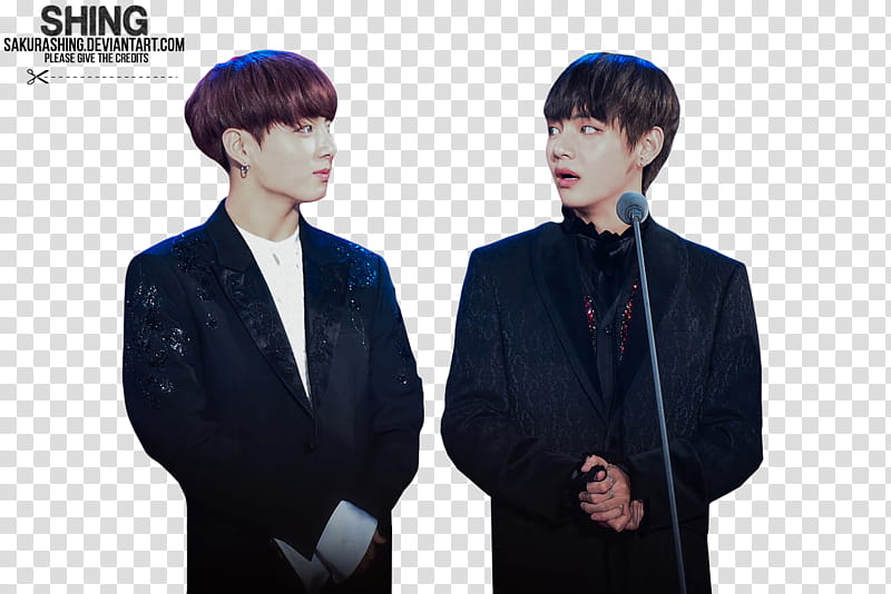 SPECIAL TAEKOOK, two men wearing suit jackets transparent background PNG clipart