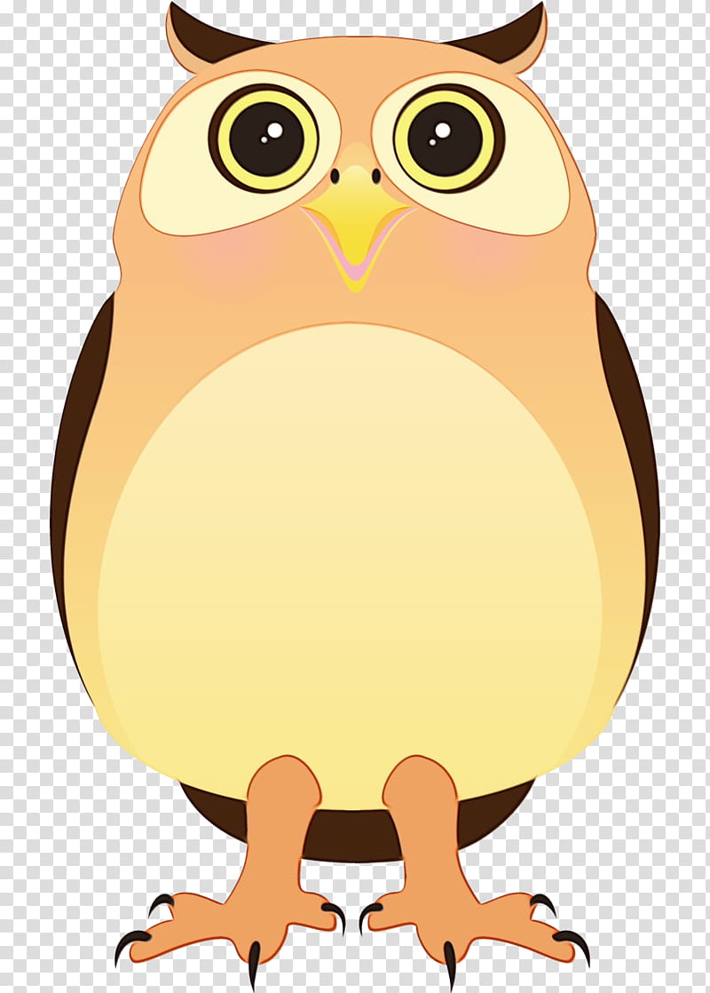 Bird Beak Owl Cartoon Animal, Watercolor, Paint, Wet Ink, Bird Of Prey, True Owl, Great Grey Owl, Yellow transparent background PNG clipart