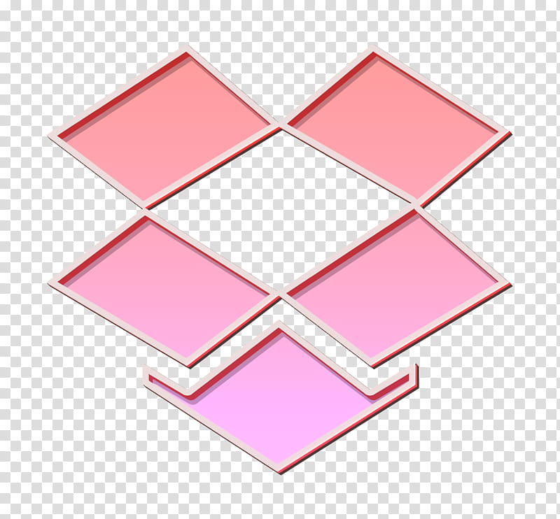 dropbox icon media icon social icon, Pink, Material Property, Square, Postit Note, Peach, Rectangle transparent background PNG clipart