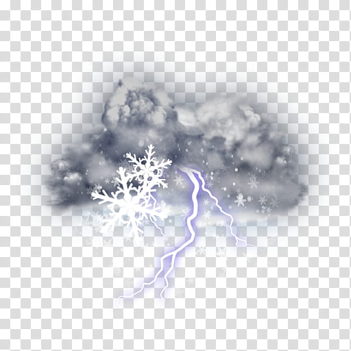 The REALLY BIG Weather Icon Collection, thunderstorm-snow transparent background PNG clipart