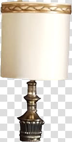 white and gold-colored table lamp transparent background PNG clipart